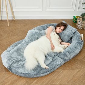 Large Human Dog Bed for Adult,Plufl Human Dog Beds for Large Dogs Waterproof and Anti-Slip,Giant Dog Bed for Humans, Human Dog Bed for Adult