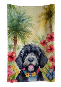 Portuguese Water Dog Luau Kitchen Towel Dish Cloths Guest Hand Towel Decorative Bathroom Towel for Face,Tea, Dishcloth, Kitchen and Bath