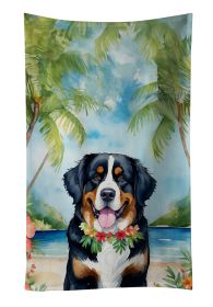 Bernese Mountain Dog Luau Kitchen Towel Dish Cloths Guest Hand Towel Decorative Bathroom Towel for Face,Tea, Dishcloth, Kitchen and Bath