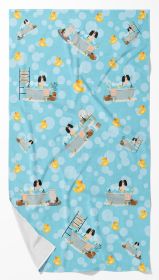 Tricolor Cavalier Spaniel Bath Towel Large Oversized Plush Fitness Body Towel, Ultra Soft Absorbent Quick Drying, 42"L x 24"W