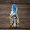 Bernese Mountain Dog in Sunflowers Kitchen Towel Dish Cloths Guest Hand Towel Decorative Bathroom Towel for Face,Tea, Dishcloth, Kitchen and Bath