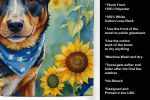 Australian Cattle Dog in Sunflowers Kitchen Towel Dish Cloths Guest Hand Towel Decorative Bathroom Towel for Face,Tea, Dishcloth, Kitchen and Bath