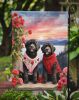 Portuguese Water Dog Two Hearts Garden Flag Mailbox Flag Decorative Yard Flag Banner Outside Patio Artwork Yard Flower Beds, Garden Size, Multicolor