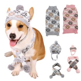 Autumn-Winter Vintage Jacquard Dress for Pet Dogs (Type: Gray sweaterXS)