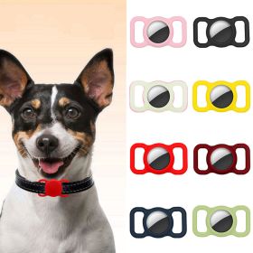 2pcs Pet Silicone Protective Case Dog Cat Collar Loop For Apple Airtags Cover For Air Tags Locator Tracker Anti-lost Device New (Color: orange 2pcs)